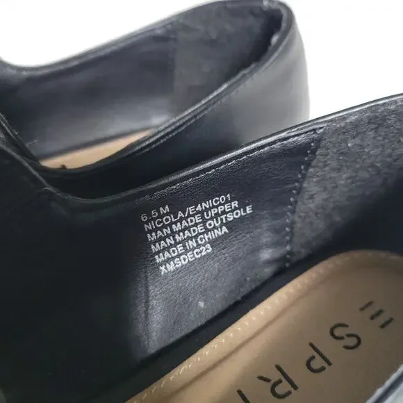 Esprit Womens 6.5 Black Mary Jane Ballet Flats Shoes Minimalist Comfort Nicola - Picture 6 of 7